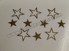 Acrylic Star Cutout Gold (Pack of 10)
