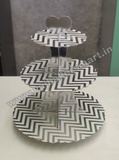 CS4 Paper Cup Cake Stand (Zigzag Zig Silver)