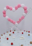 Pink Pom Pom Heart Topper