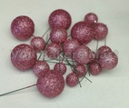 Pink Glitter Faux Balls