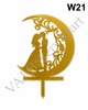 W21 Acrylic Wedding Topper