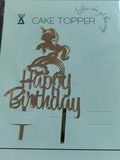 HB6 Acrylic Happy Birthday Topper