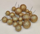 Gold Glitter Faux Balls