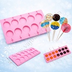 12 Cavity Silicone Lollipop Chocolate Mould