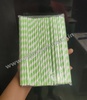 Paper Straw - Green & White