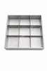 Brownie Tray 8" x 1.5" with Cutter (9Pcs - 2.6" Size)
