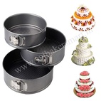 3Pcs Round Spring Form Mould (Dia : 18cm, 20cm & 22cm)