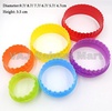 Colourful Round Shape Cookie/Biscuit/Fondant/Cake Cutter - 5pcs