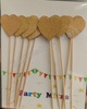 Glitter Gold Heart Topper Big