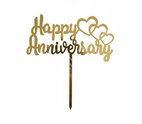 HA14 Acrylic Happy Anniversary Topper