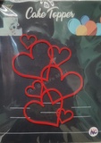 Acrylic Heart Bunch Red Cutout