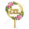 DHB9 Designer Acrylic Happy Birthday Topper