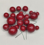 Maroon Metallic Faux Balls