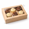 Eco-Friendly Kraft Cup Cake Box - 6 Cavity (Pack of 2)