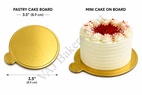 Round Gold Pastry Base 3.5" (Pack of 10)