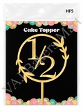 HF5 Half Birthday Cake Topper