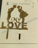 W14 Acrylic Wedding Topper