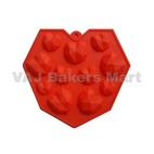 SM7 3D Pinata Heart 11 Cavity Silicon Chocolate Mould