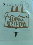 HB12 Acrylic Happy Birthday Topper