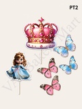 PT2 Princess with Butterfly & Crown Topper