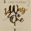 HF2 Acrylic Half Birthday Cake Topper