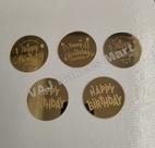 Acrylic Happy Birthday Coin Topper (5 Pcs) - Round