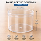 Acrylic Transparent Round Tub 400ml
