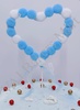 Blue Pom Pom Heart Topper