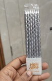 Silver Twisted Candles
