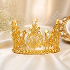 Gold Crown with Pearls(Plastic)