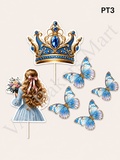 PT3 Princess with Butterfly & Crown Topper
