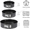 3Pcs Round Spring Form Mould (Dia : 18cm, 20cm & 22cm)