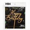 HB4 Acrylic Happy Birthday Topper