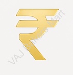 Indian Rupee Acrylic Cut-out (1 Pc)