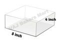 Acrylic Transparent Square Spacer 8" x 4"