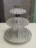 CS4 Paper Cup Cake Stand (Zigzag Zig Silver)