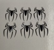 Acrylic Black Spider Cutouts (Pack of 6)