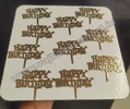 3" HBD Plastic Gold Tag (Pack of 10)