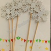 Silver Snow Flakes Topper