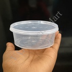 250ml Round Transparent Container with Lid (Pack of 5)