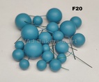 Steel Blue Matte Finish Faux Balls (F20)