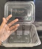 1250ml Brownie PVC Brownie Hinge Box (Pack of 3)