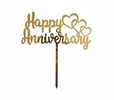 HA14 Acrylic Happy Anniversary Topper