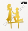 W18 Acrylic Wedding Topper