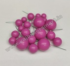 Nude Dark Pink Metallic Faux Ball