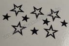 Acrylic Star Cutout Black (Pack of 10)