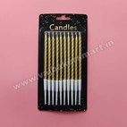 Designer Twisted Metallic Gold Candle (Pack of 10)