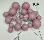 Baby Pink Matte Finish Faux Balls (F10)