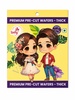 EWC10 Cute Couple Precut Edible Wafers