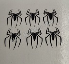 Acrylic Black Spider Cutouts (Pack of 6)